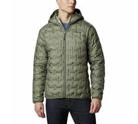 Columbia Delta Ridge Down Hooded Jacket, Chaqueta De Plumas Acolchada Con Capucha para Hombre, Stone Green Heather Print, Talla XL