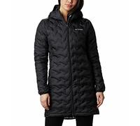 Columbia Delta Ridge Long Down Jacket, Chaqueta De Plumas Acolchada para Mujer, Black, Talla XS