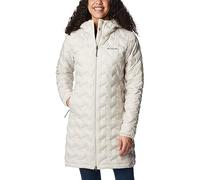 Columbia Delta Ridge Long Down Jacket, Chaqueta De Plumas Acolchada para Mujer, Dark Stone, Talla M