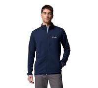 Columbia Essential Hike Grid - Chaqueta de Forro Polar con Cremallera Completa para Hombre, Azul Marino Universitario, Talla XS