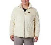 Columbia Fire Side II - Forro polar sherpa con cremallera completa para mujer, tiza, 2X