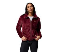 Columbia Chaqueta de forro polar Fire Side 2 Sherpa con cierre completo para mujer, color vino intenso, talla S