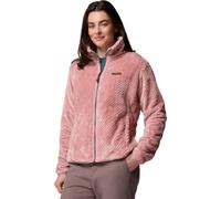 Columbia Chaqueta Fire Side 2 Sherpa con cierre completo para mujer, chaqueta de forro polar con cremallera completa, color rosa borrador, talla M