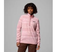 Columbia Benton Springs Printed Half Snap - Sudadera de Forro Polar para Mujer, Borrador Rosa Deschutes Days, Talla S