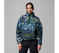 Columbia - Marcas - Helvetia II Printed Cropped Half Snap Everblue Sisters Rain Forest para Mujer - Talla XL - Verde Verde XL