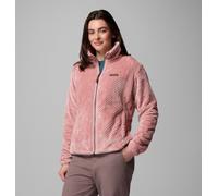 Columbia Chaqueta Fire Side 2 Sherpa con cierre completo para mujer, chaqueta de forro polar con cremallera completa, color rosa borrador, talla XL