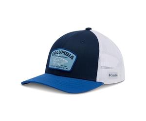 Columbia Gorra Juvenil con Cierre a presión, Azul Marino Universitario/Azul montaña/Blanco, Talla única