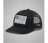 Columbia - Gorra Unisex de Malla con diseño de Bandera de Peces, Logotipo de PFG, Negro/Negro/Gris frío, Talla única