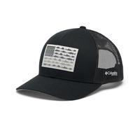 Columbia - Gorra Unisex de Malla con diseño de Bandera de Peces, Logotipo de PFG, Negro/Negro/Gris frío, Talla única