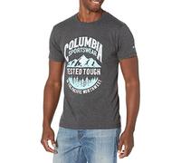 Columbia Graphic T-Shirt Camisa, Carbón Jaspeado/Resistente, M para Hombre