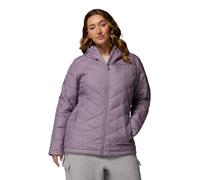 Columbia Heavenly - Chaqueta acolchada con capucha para mujer, color morado shale (Shale Purple), talla S