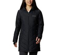 Columbia Heavenly Long Hooded Jacket, Chaqueta Acolchada Con Capucha para Mujer, Black, Talla S