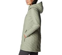 Columbia Heavenly Long Hooded Jacket, Chaqueta Acolchada Con Capucha para Mujer, Safari, Talla M