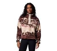 Columbia Helvetia II Printed Cropped Half Snap Chaquetas de Forro Polar, Tobacco Sisters/Dark Stone, S para Mujer