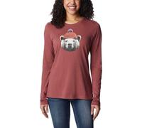 Columbia Hidden Haven LS tee Camiseta, Red, L para Mujer