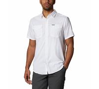 Columbia Hombre Camisa de manga corta, Blanco ( White ), L