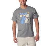 Columbia Hombre Camiseta Estampada de Manga Corta, Sun Trek