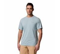 Columbia Hombre Zero Rules Light Short Sleeve Crew Camiseta Técnica Manga Corta, Azul Aplastado, XL EU