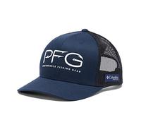 Columbia Hooks PFG Mesh Snap Back Gancho Ball Cap, Azul/Blanco, Talla única Unisex Adulto