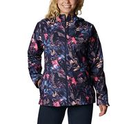 Columbia Inner Limits Jacket, Chubasquero Impermeable para Mujer, Nocturnal Floriculture Print, Talla S