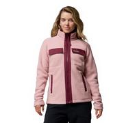 Columbia Juniper Peak - Chaqueta de forro polar con cremallera completa para mujer, color rosa borrador, vino intenso, talla S