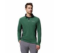 Columbia Klamath Range 2 Half Zip, Sudadera De Forro Polar Hombre, Rain Forest, Color Negro, XL
