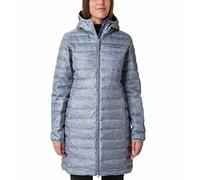 Columbia Lake 22 Down Long Hooded Jacket, Chaqueta De Plumas Acolchada Con Capucha para Mujer, Tradewinds Grey Heather, Talla S