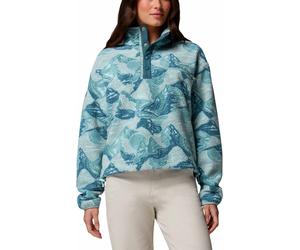 Columbia - Marcas - Helvetia II Printed Cropped Half Snap Marine Light Sunscape para Mujer - Talla L - Azul Azul L