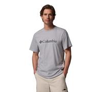 Columbia Men's Basic Logo Tee, Short Sleeve T-Shirt, Columbia Grey Heather/Gem Columbia, XX-Large