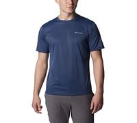 Columbia Men's Hike Crew, Technical Short Sleeve T-Shirt, Dark Mountain, L