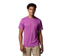 Columbia Men's Hike Crew, Technical Short Sleeve T-Shirt, Razzle, S