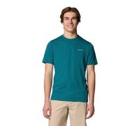 Columbia Men's North Cascades Short Sleeve Tee, Short Sleeve T-Shirt, River Blue/CSC Box Logo, L