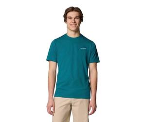 Columbia Men's North Cascades Short Sleeve Tee, Short Sleeve T-Shirt, River Blue/CSC Box Logo, S