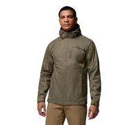 Columbia Men's Pouring Adventure 3 Jacket, Waterproof Rain Jacket, Stone Green, Small