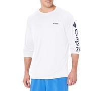 columbia Mens Terminal Tackle Long Sleeve Shirt WhiteNightshade Logo