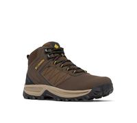 Columbia Men's Transverse Hike Waterproof, Waterproof Mid Rise Trekking and Hiking Boots, Cordovan/Golden Yellow, 7.5
