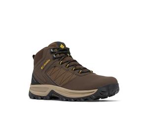 Columbia Men's Transverse Hike Waterproof, Waterproof Mid Rise Trekking and Hiking Boots, Cordovan/Golden Yellow, 7