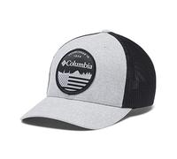 Columbia Mesh Ball Cap Gorra, Gris Jaspeado/Negro/Bandera, L-XL Unisex Adulto