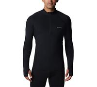 Columbia Midweight Stretch Long Sleeve Half Zip, Ropa Interior Camiseta Térmica para Hombre, Black, Talla L
