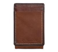 Columbia Minamalist - Cartera de piel para hombre con bolsillo frontal delgado con clip para dinero, Brown, Talla única, Tarjetero de cuero con bolsillo frontal para viajes