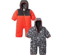 Columbia - Monos de esquí niños - Powder Lite II Reversible Bunting Zing Shark - Talla Infantil 6-12 meses - Rojo Rojo 6-12 meses
