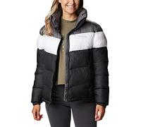 Columbia Mujer Chaqueta Acolchada, Black, White, City Grey, S