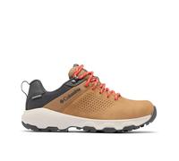 Columbia Newton Nimble Leather - Zapatos de Senderismo y Senderismo de Talle bajo para Mujer, Alce/Rojo Amapola, Talla 6
