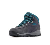 Columbia Women's Newton Ridge Plus Waterproof Amped Hiking Shoe, Shark/River Blue, 9 Wide