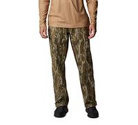 Columbia Pantalón de lluvia silencioso para hombre, diseño de roble, Mossy Oak Bottomland, S