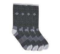 Columbia Paquete de 4 Calcetines con Control de Humedad Casual, Caqui/Azul Marino/Marrón/Negro, 6-12 (Pack de 4) para Hombre