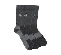 Columbia Moisture Control Crew Calcetines Acanalados, Negro, 6-12 (Pack de 4) para Hombre