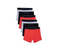 Columbia 6 Pack Performance Boxer Brief Ropa Interior de Hombres, Naranja Sangre/Negro/Gris frío, Small (Pack de 6)