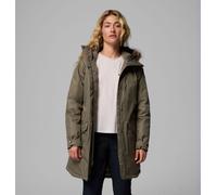 Columbia Suttle Mountain - Chaqueta larga aislante para mujer, chaqueta de invierno, verde piedra, talla M