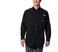 Columbia PFG Bonehead - Camisa de Manga Corta, Primavera/Verano, Camiseta BoneheadTM LS., Manga Larga, Hombre, Color Negro, tamaño XL